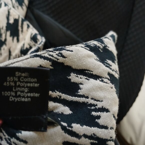 Ann Taylor Skirt Women's Size 10 Black Cream Houndstooth Print Zipper Closure - Picture 7 of 7